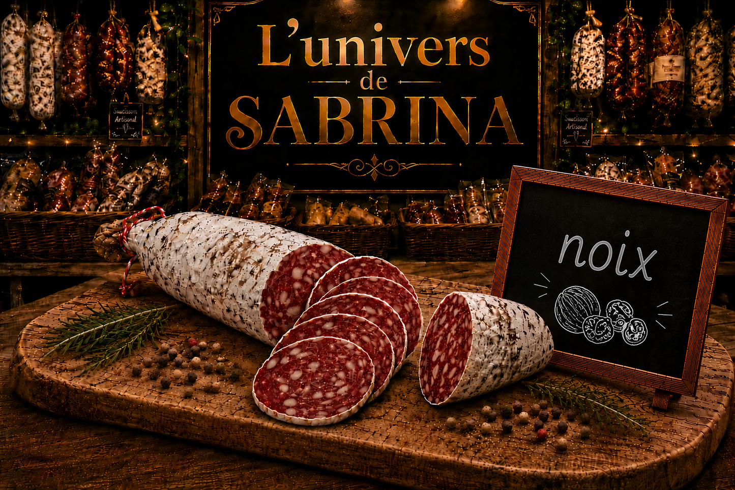 SAUCISSON SEC AUX NOIX 160G - 180G
