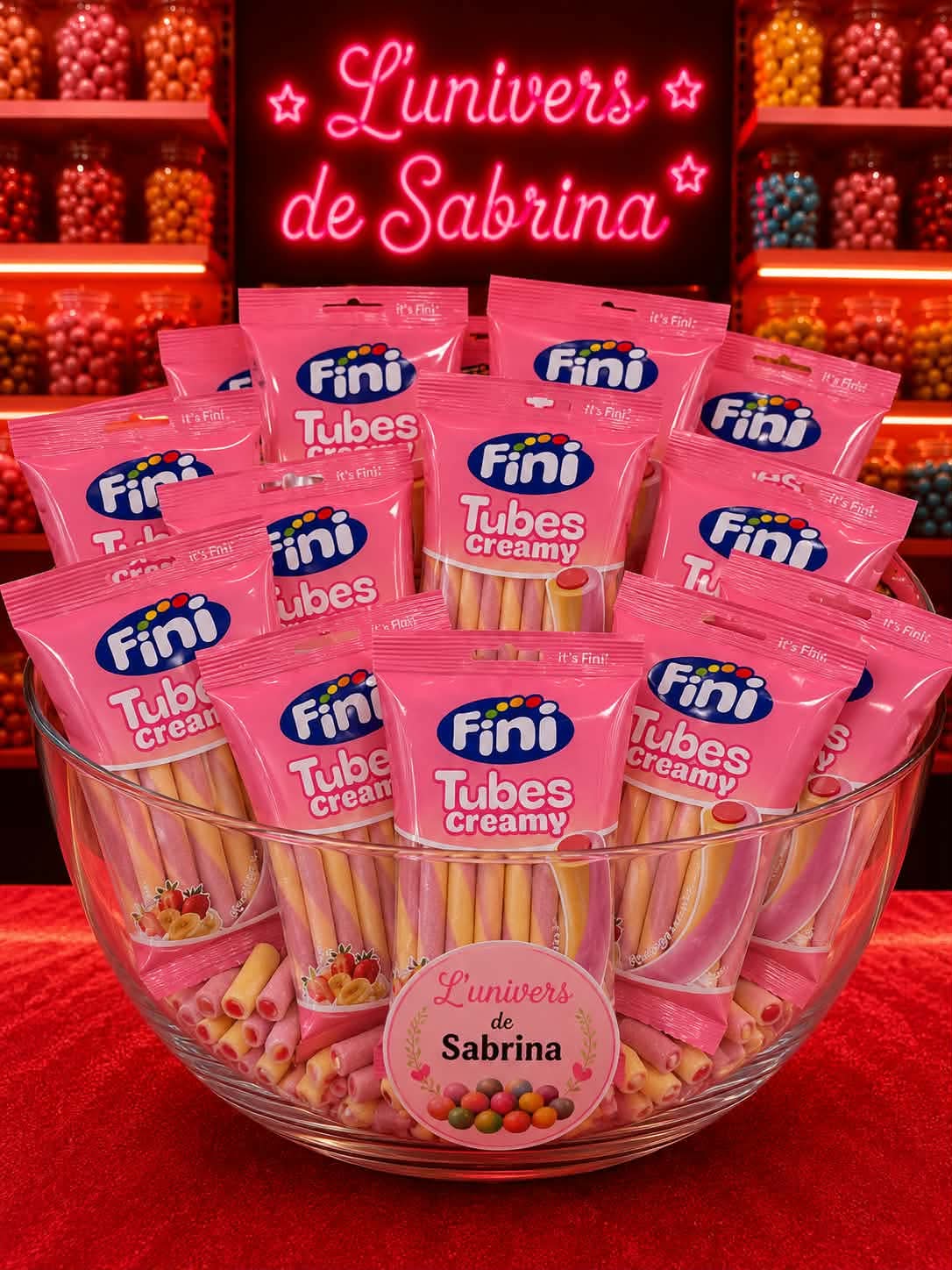 BONBONS TUBES CREAMY FRAISE BANANE HALAL FINI