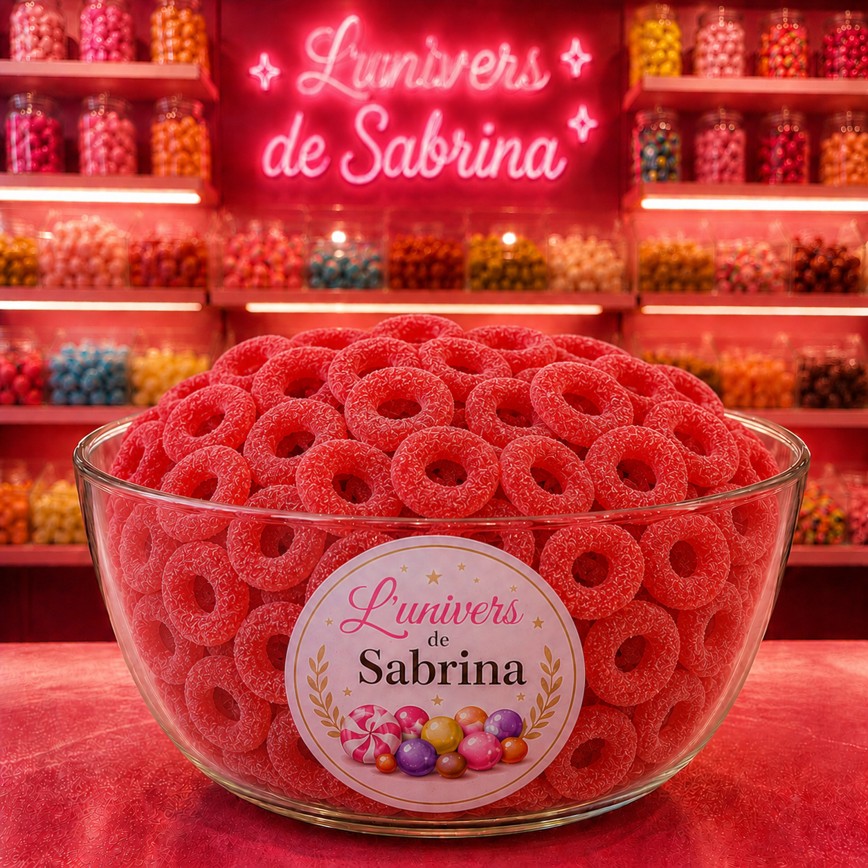 ANNEAUX SUCRE FRAISE 100G (DULCEPLUS)
