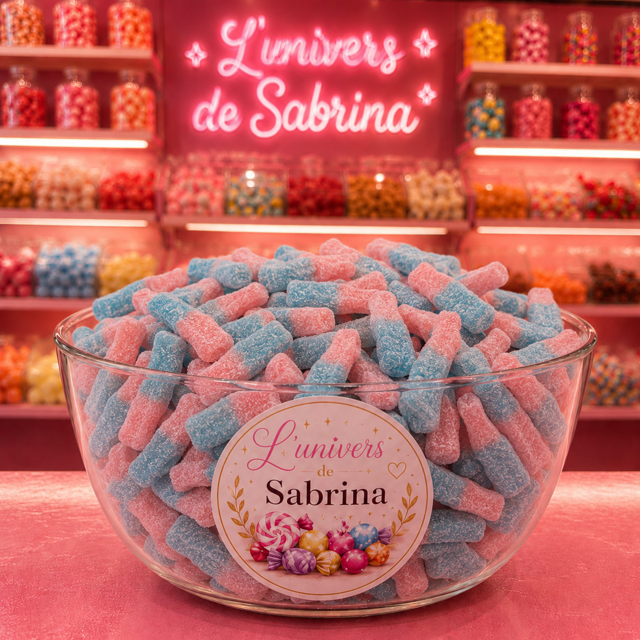BOUTEILLE FIZZY ROSES ET BLEUES 100G (DULCEPLUS)