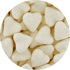 COEURS BLANC SUCRE 100G (DULCEPLUS)