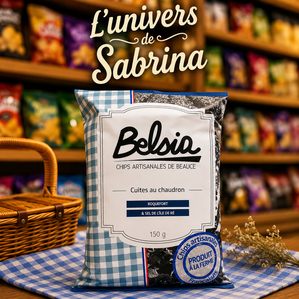 CHIPS ARTISANALE AU ROQUEFORT 150G