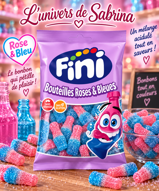 BOUTEILLE ROSE ET BLEUE HALAL FINI 90G