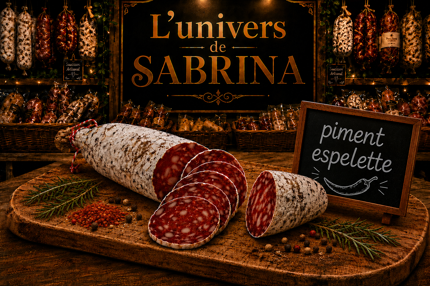 SAUCISSON SEC AU PIMENT D'ESPELETTE 160G - 180G