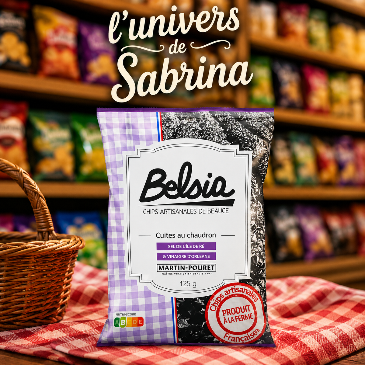 CHIPS ARTISANALE AU VINAIGRE D'ORLEANS ET SEL DE L'ÎLE DE RÉ 125G