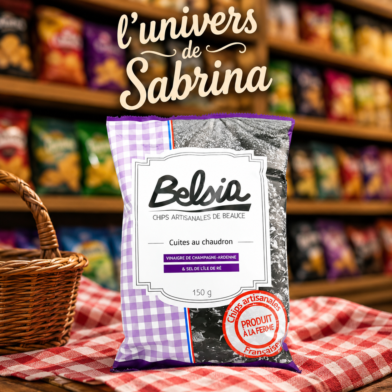 CHIPS ARTISANALE AU VINAIGRE D'ORLEANS ET SEL DE L'ÎLE DE RÉ 125G