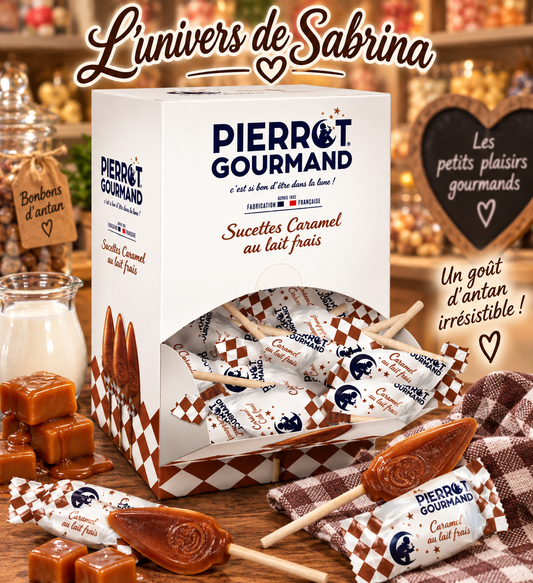 SUCETTE CARAMEL PIERROT GOURMAND
