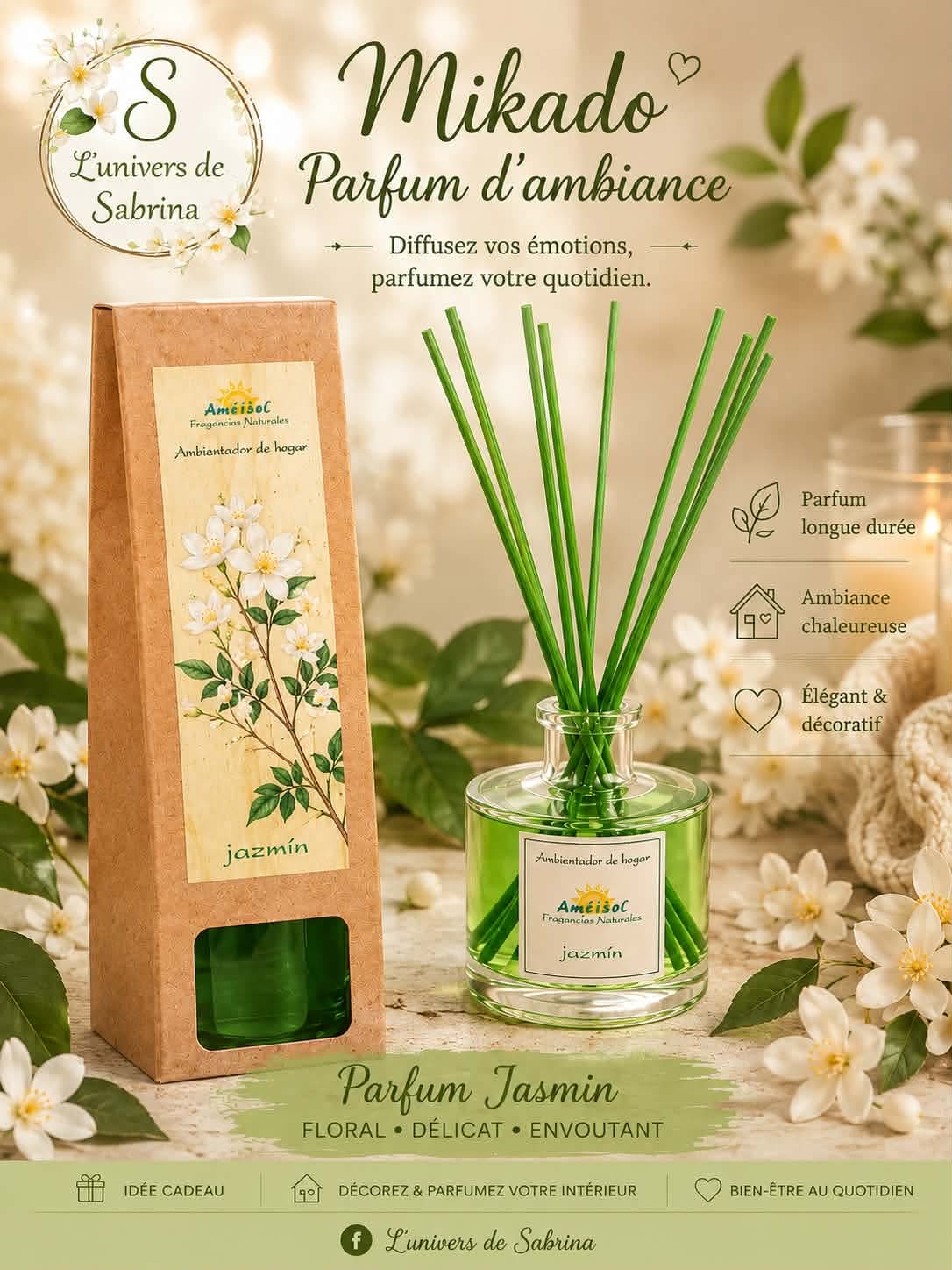 MIKADO 100ML (plusieurs senteurs)