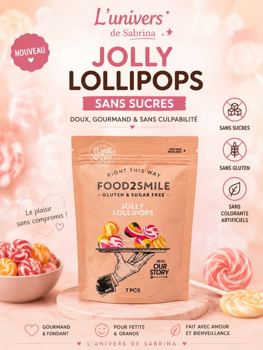 BONBON SANS SUCRE JOLLY LOLLIPOPS  7 PIECE