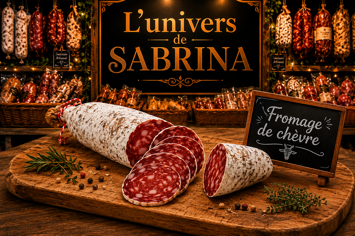 SAUCISSON AU FROMAGE DE CHÈVRE 160G-180G