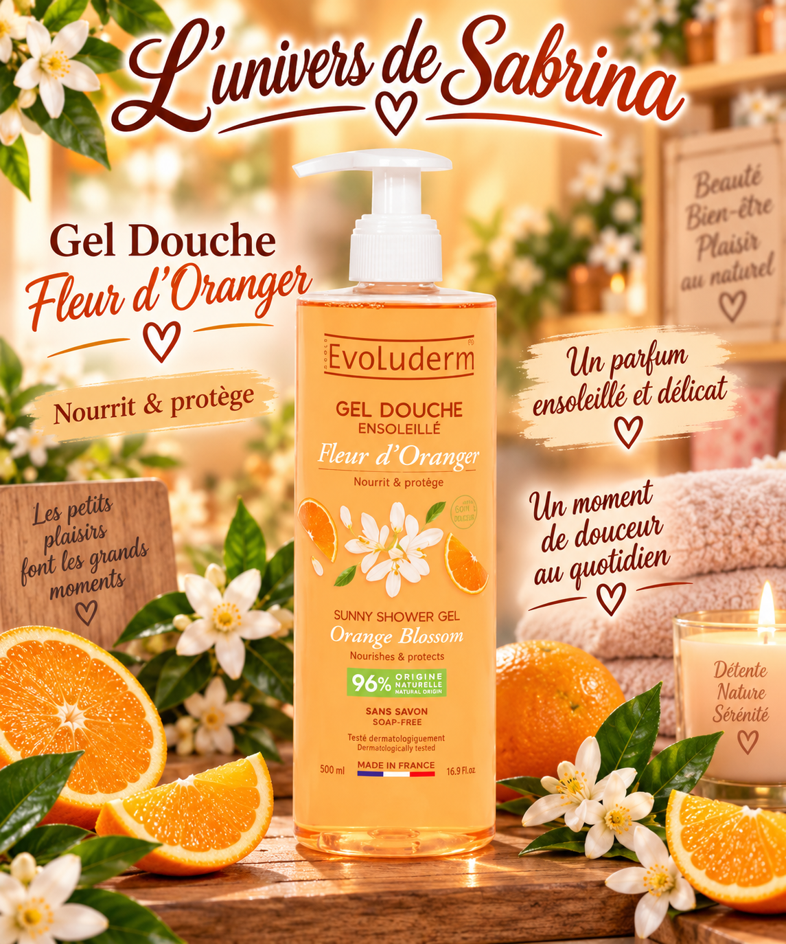 GEL DOUCHE 500ML (plusieurs senteurs)