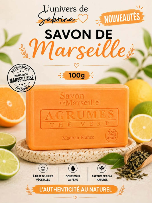 SAVON RECTANGLE AGRUME - THE VERT