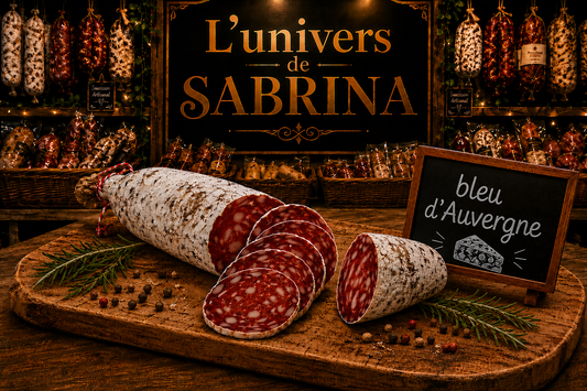 SAUCISSON SEC AU BLEU D'AUVERGNE 160G - 180G