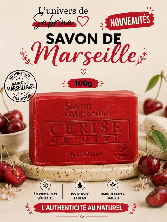 SAVON RECTANGLE CERISE GRIOTTE