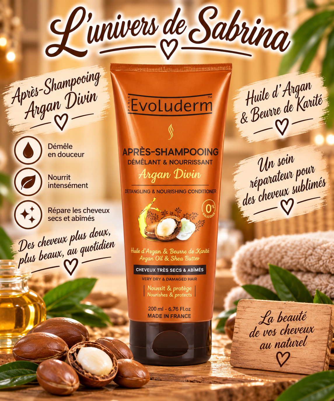APRES SHAMPOING 200ML (plusieurs choix disponibles)