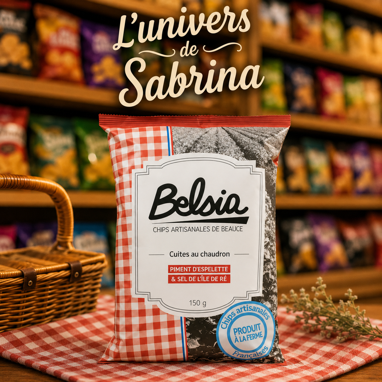 CHIPS ARTISANALE AU PIMENT D'ESPELETTE ET SEL DE L'ÎLE DE RÉ 150G