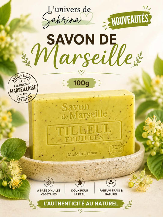 SAVON RECTANGLE TILLEUL FEUILLES