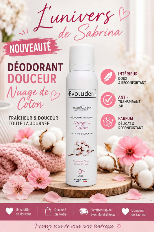 DEODORANT DOUCEUR ANTI-TRANSPARANT NUAGE DE COTON