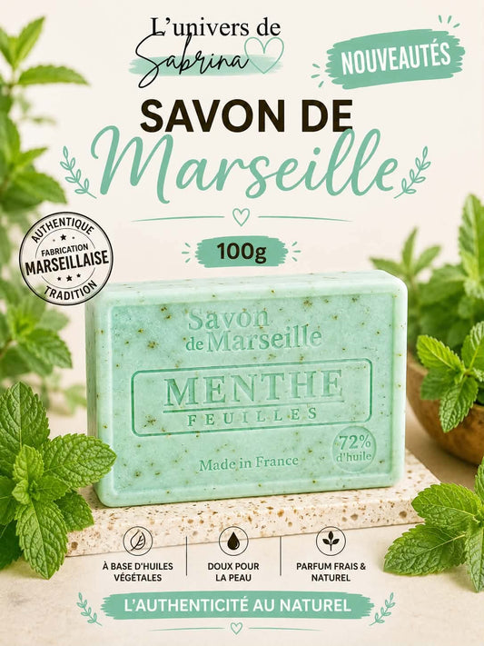 SAVON RECTANGLE MENTHE FEUILLES