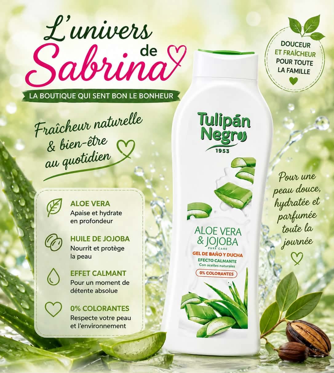 GEL DOUCHE TULIPAN NEGRO 650ML (plusieurs senteurs)