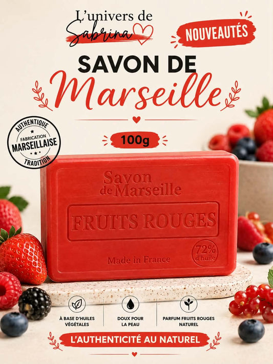 SAVON RECTANGLE FRUIT ROUGE