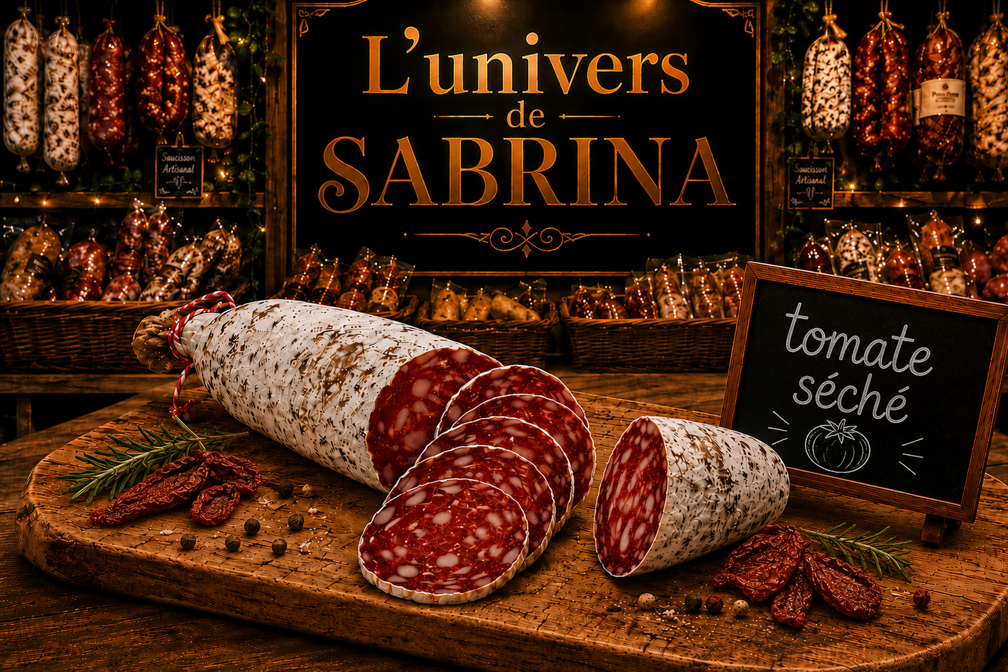 SAUCISSON AUX TOMATE SECHEES 160G -180G