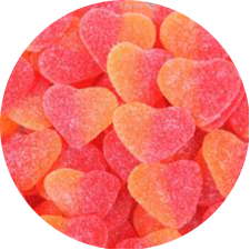 COEURS DE PÊCHE SUCRE 100G