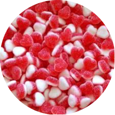COEURS CREME FRAISE SUCRE 100G