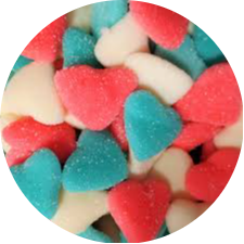 COEURS MIX SUCRE BLANC BLEU ROSE SUCRE (DULCEPLUS)