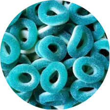 ANNEAUX SUCRE FRAMBOISE 100G