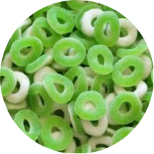 ANNEAUX SUCRE POMME 100G